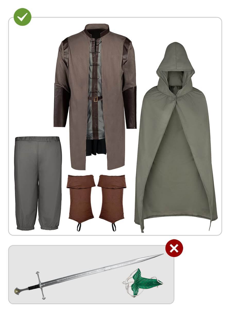 Aragorn Costume - The Lord of the Rings | Ranger Outfit Teminis.lt