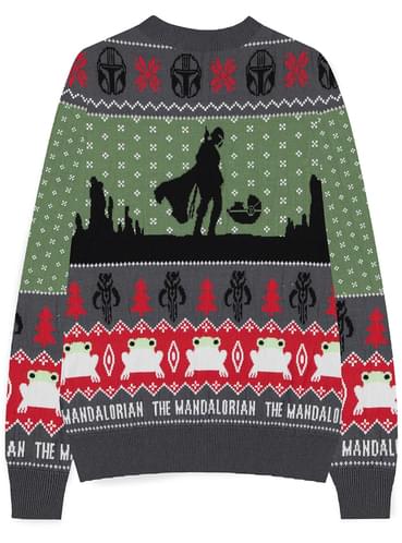 Men's Baby Yoda Mandalorian Christmas Sweater - Star Wars Teminis.lt