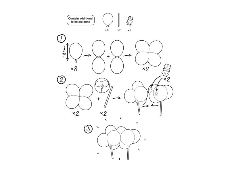 Balloon cake topper - Teminis.lt