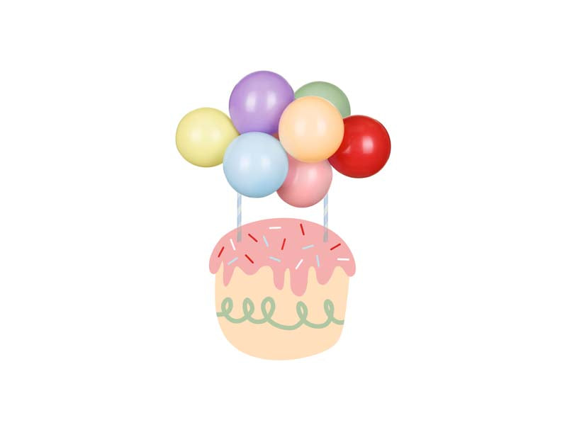 Balloon cake topper rainbow - Teminis.lt
