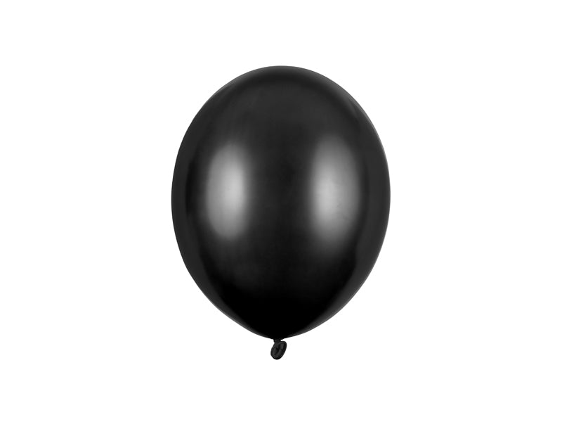 Balloons Strong Metallic Black (12 - 43cm) - Teminis.lt