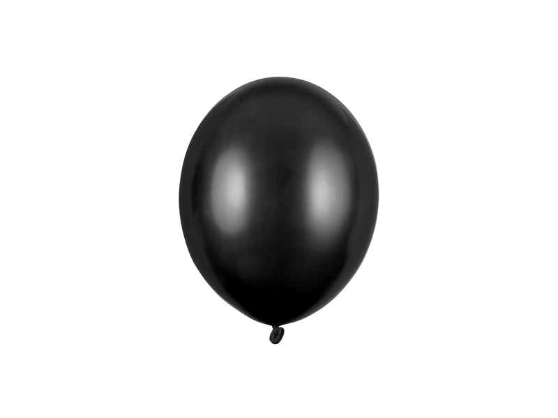 Balloons Strong Metallic Black (12 - 43cm) - Teminis.lt
