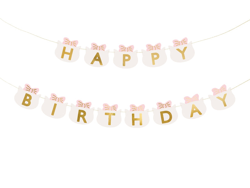 Banner Happy Birthday Cats - Teminis.lt