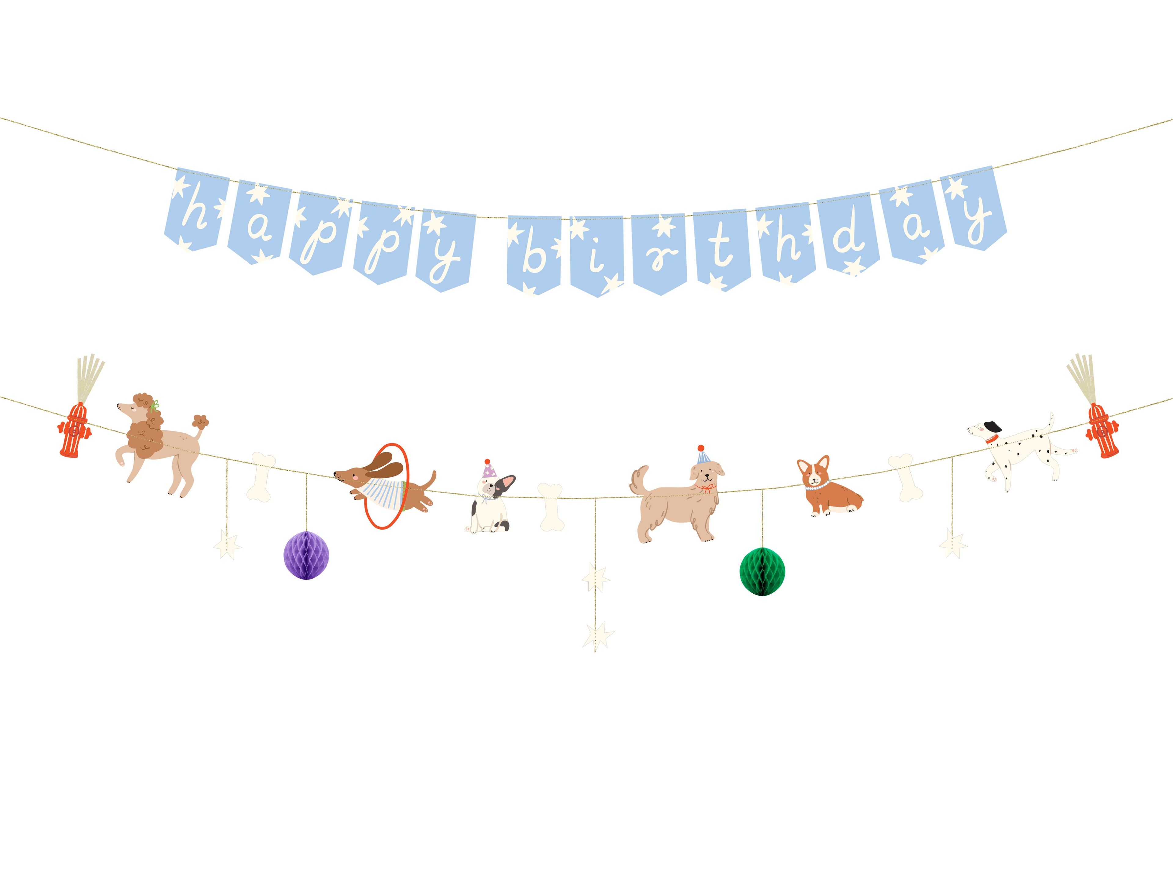 Banner Happy Birthday Dogs - Teminis.lt