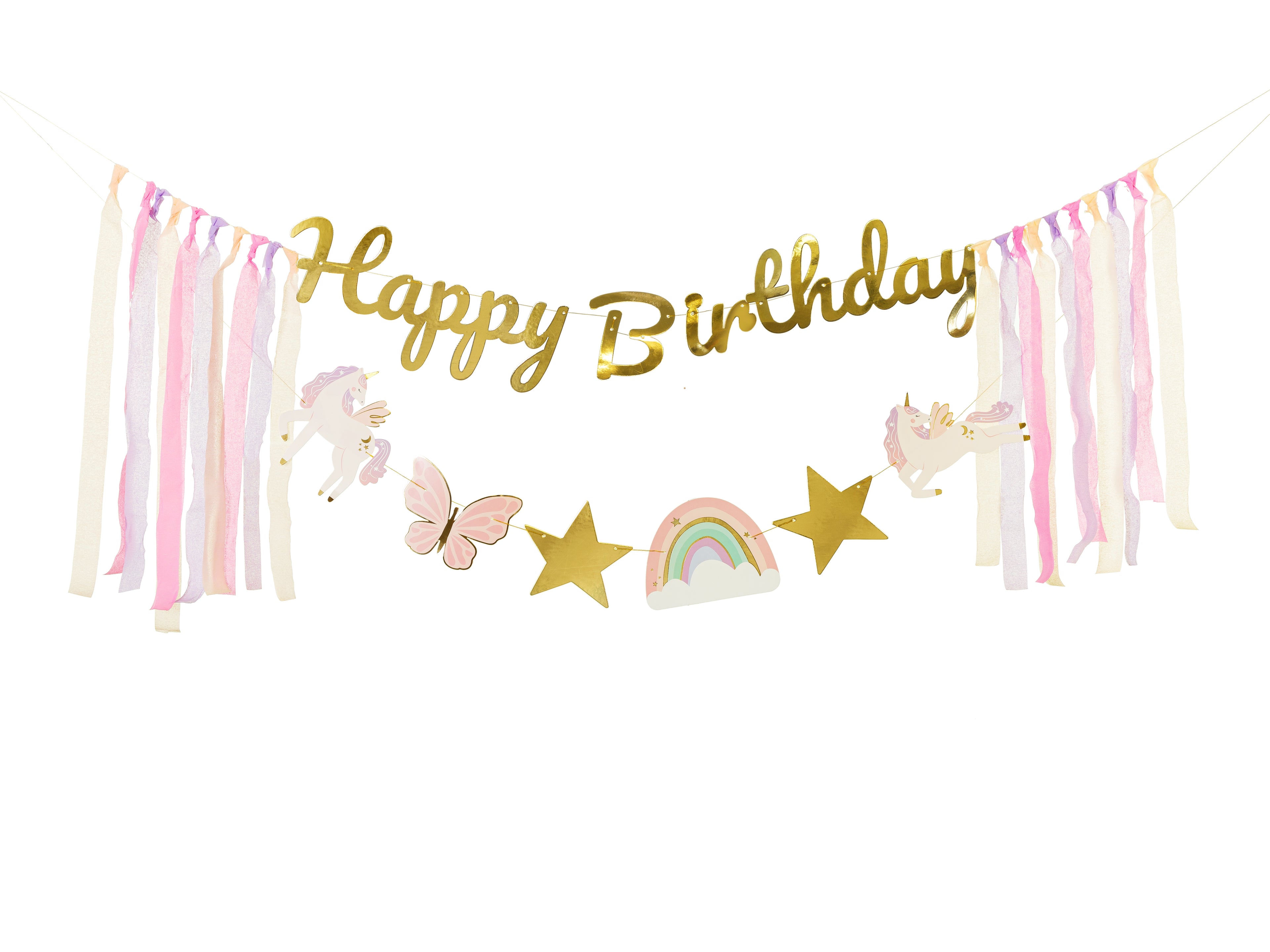 Banner Happy Birthday Unicorns - Teminis.lt