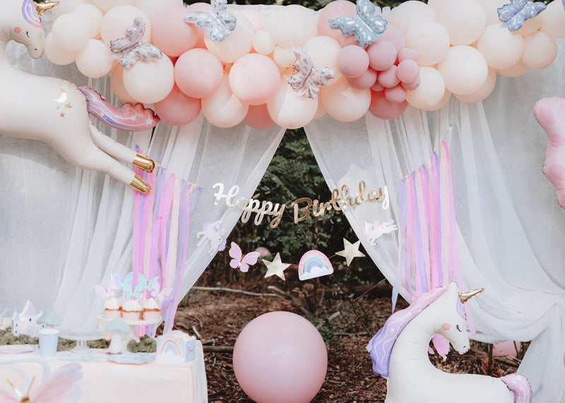 Banner Happy Birthday Unicorns - Teminis.lt