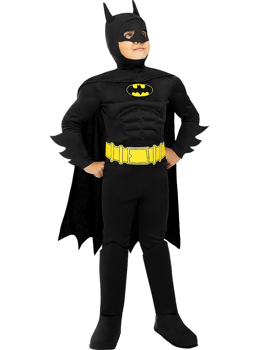 Kids Batman Costume: Full Jumpsuit & Cape Set Teminis.lt