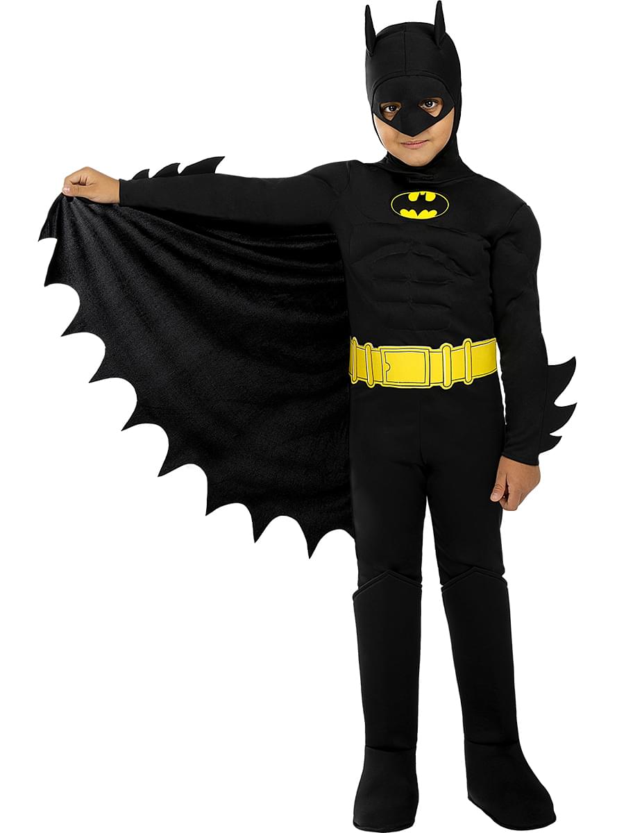 Kids Batman Costume: Full Jumpsuit & Cape Set Teminis.lt