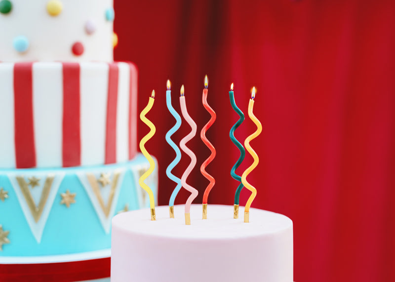 Birthday candles curl Rainbow - Teminis.lt
