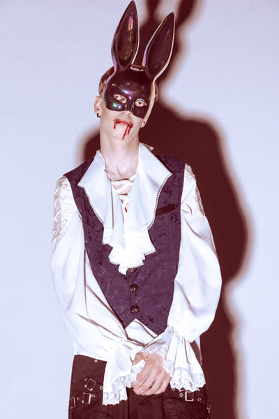 Black Bunny mask - Teminis.lt