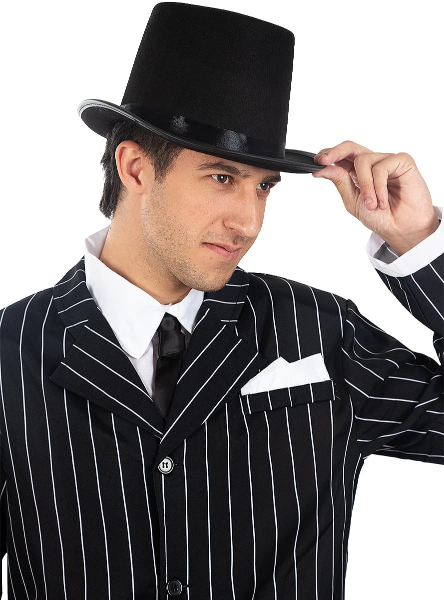 Classic Black Top Hat for Men – Formal Dress Accessory Teminis.lt