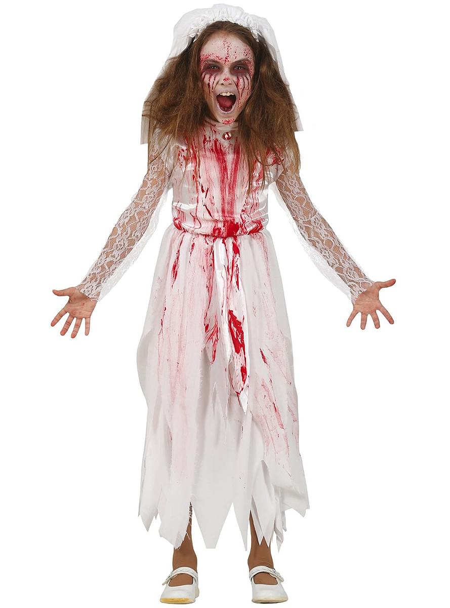 Girls' Bloody Zombie Bride Halloween Costume Teminis.lt