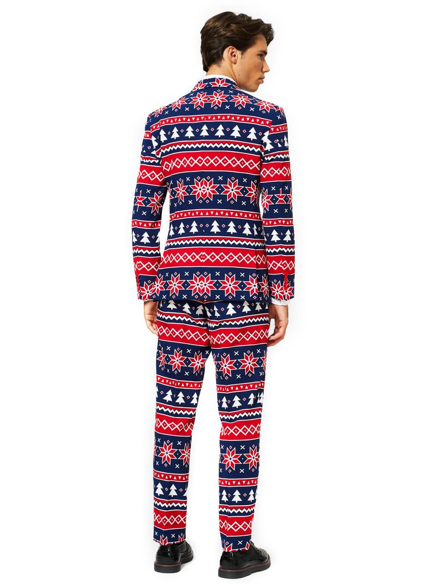 Nordic Noel Blue Christmas Suit - Festive & Stylish Teminis.lt