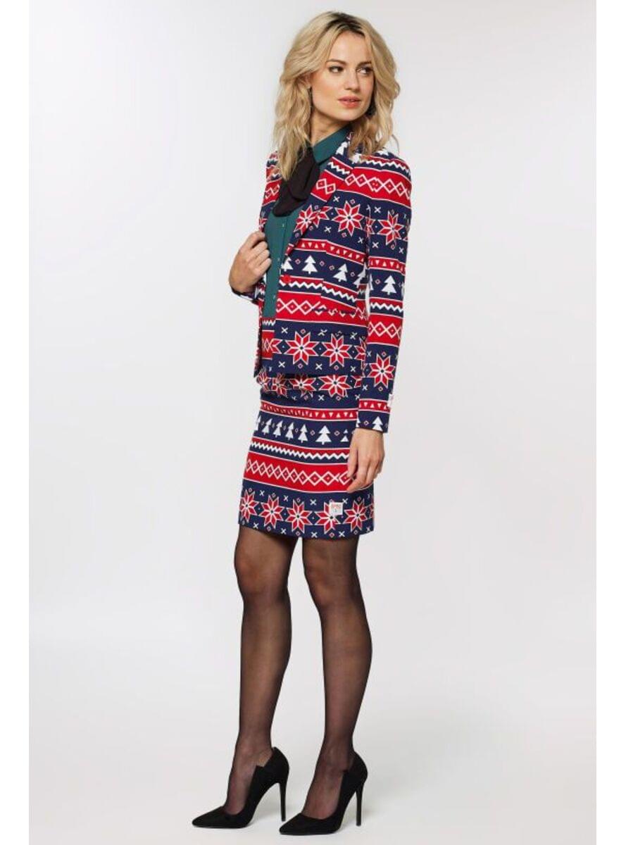 Blue Christmas Nordic Noelle Women's Festive Suit Teminis.lt