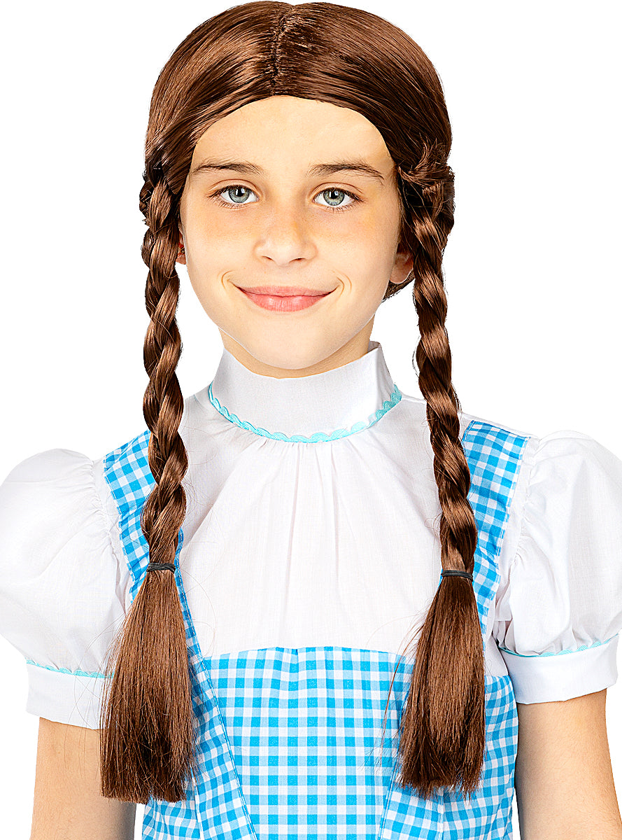 Brown Wig with Braids for Girls Teminis.lt