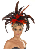 Burlesque Feather Headband – Vintage Flapper Costume Accessory Teminis.lt