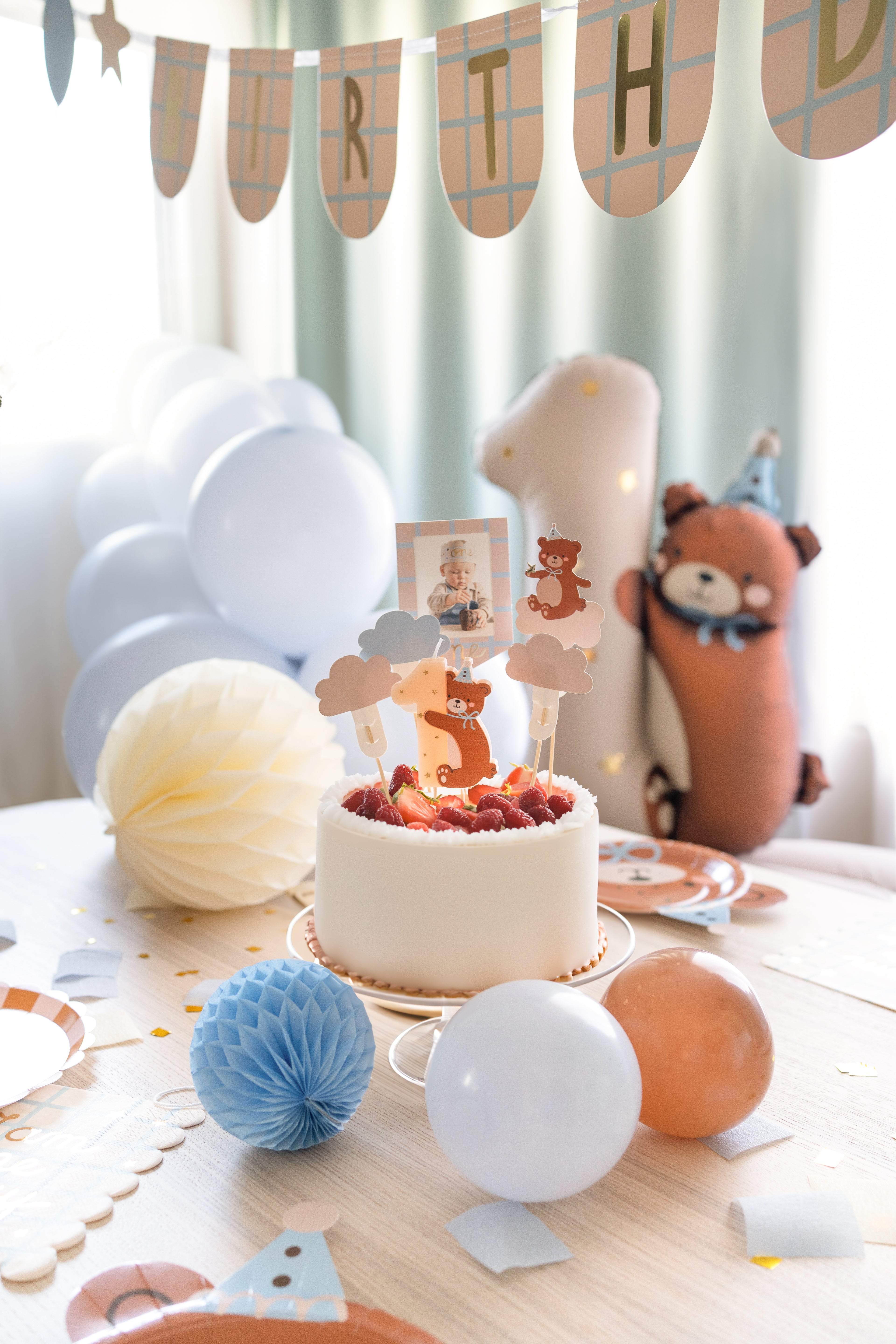 Cake Toppers Teddy Bear - Teminis.lt