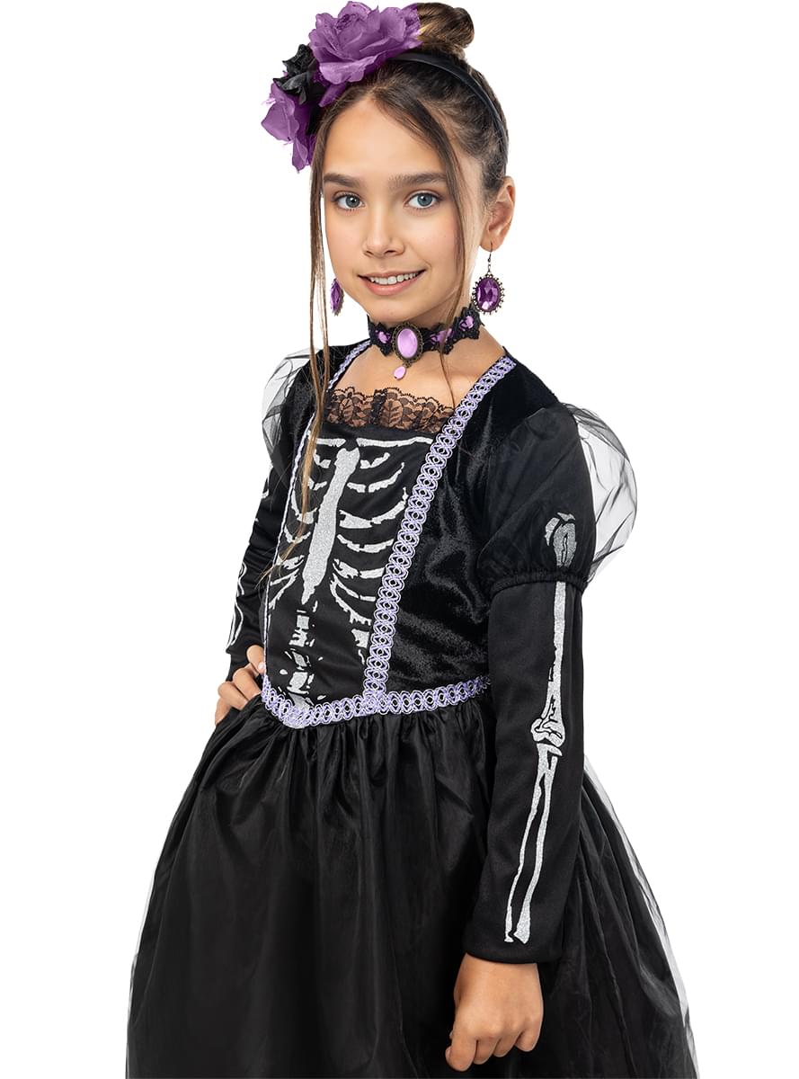 Catrina Day of the Dead Costume for girls - Teminis.lt