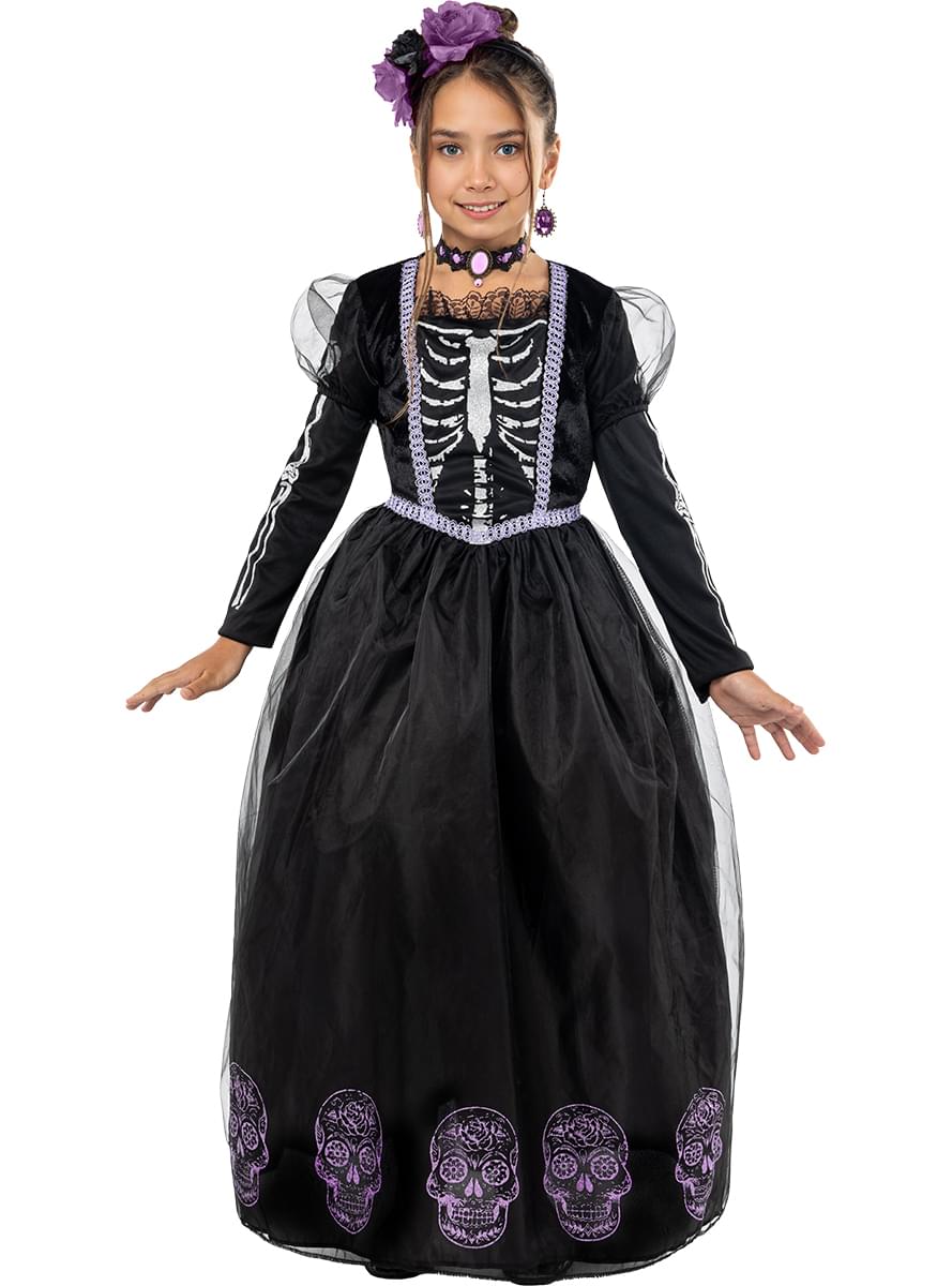 Catrina Day of the Dead Costume for girls - Teminis.lt