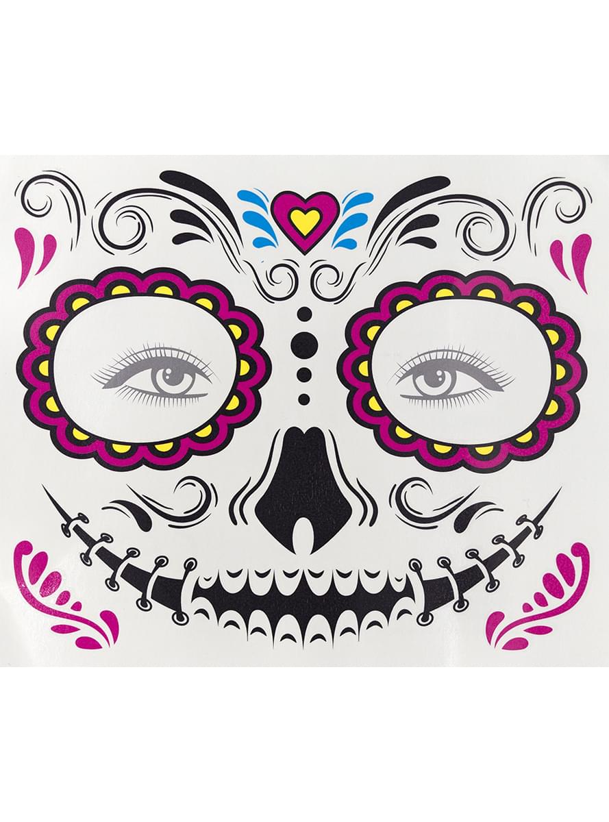 Catrina Face Tattoos Teminis.lt