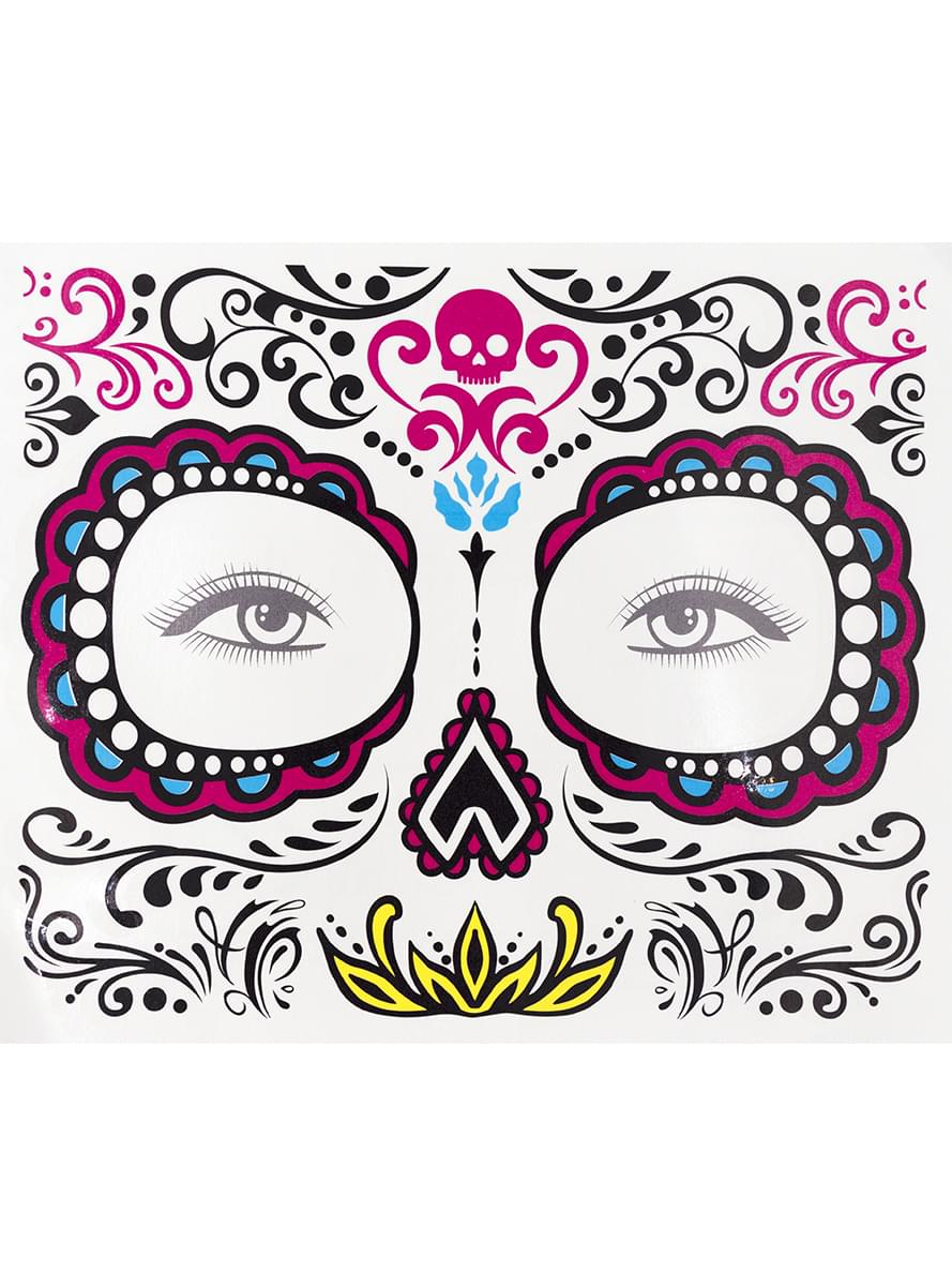 Catrina Face Tattoos Teminis.lt