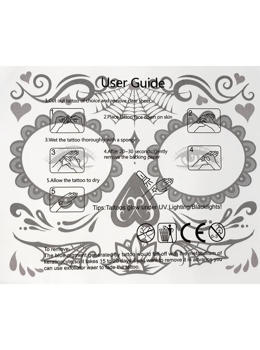 Catrina Face Tattoos Teminis.lt