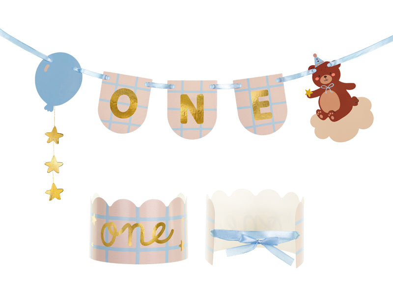 Chair banner and crown Teddy Bear - Teminis.lt