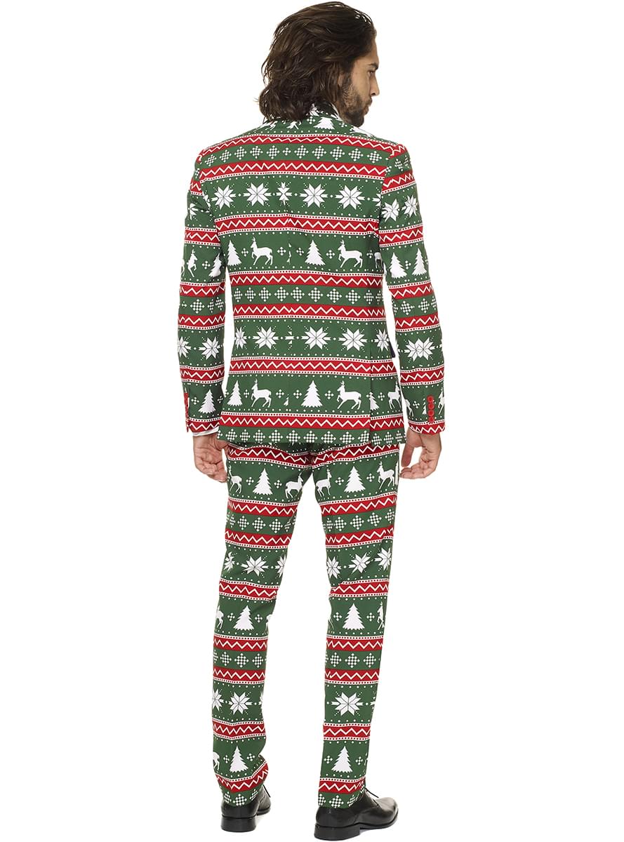 Festive Green Christmas Suit - Holiday Party Outfit Teminis.lt