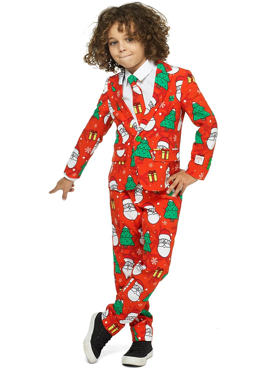 Kids Christmas Holiday Hero Suit – Festive Costume Outfit Teminis.lt