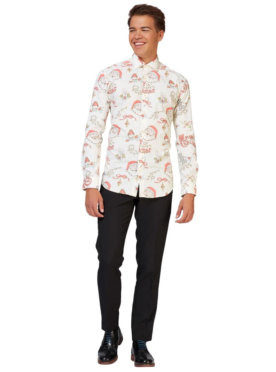 Festive Hohoholly Santa Claus Christmas Shirt Teminis.lt