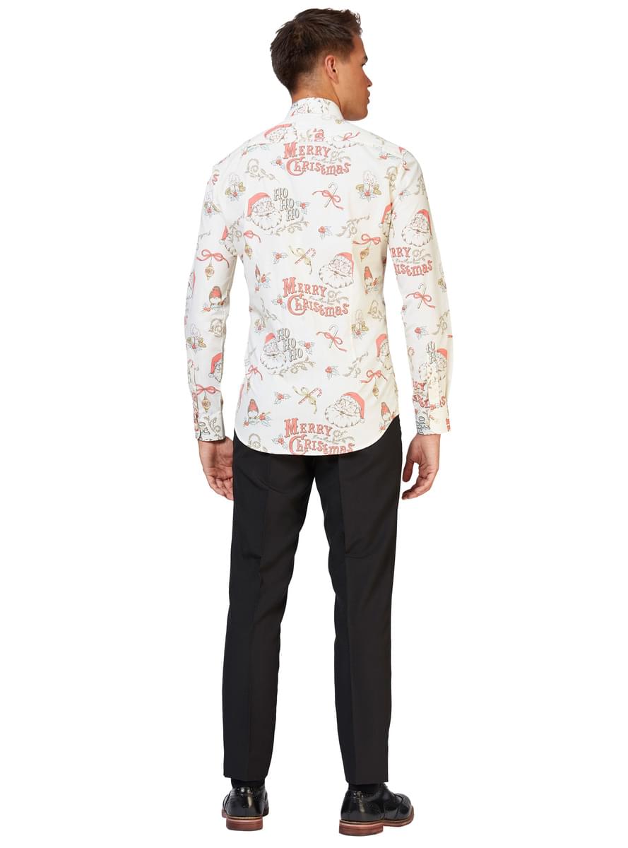 Festive Hohoholly Santa Claus Christmas Shirt Teminis.lt