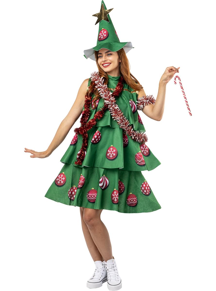 Festive Women's Christmas Tree Costume Outfit Teminis.lt