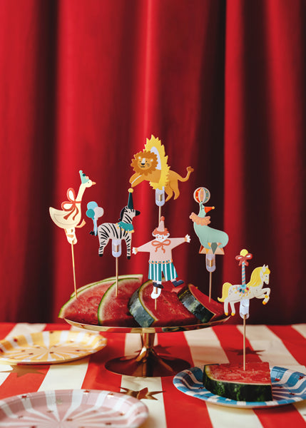 Circus Cupcake Toppers - Teminis.lt