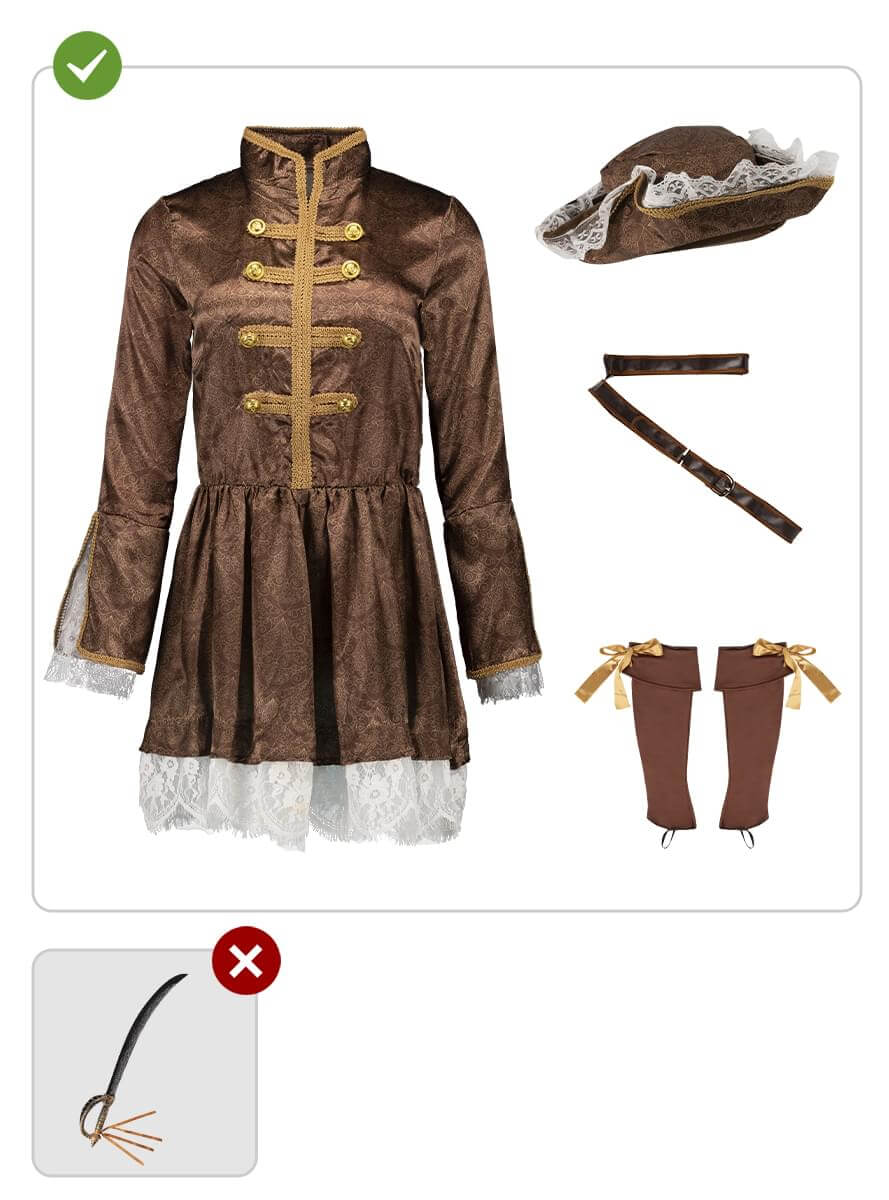 Colonial Pirate Costume for Women – Captain Outfit