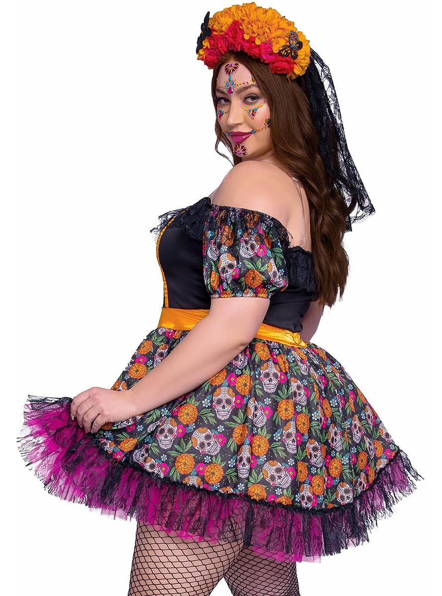 Colourful La Catrina Costume - Teminis.lt