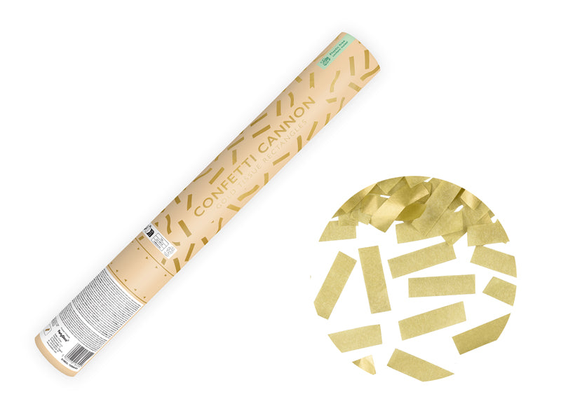 Confetti cannon, gold - Teminis.lt