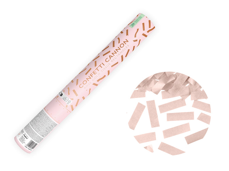 Confetti cannon rose gold - Teminis.lt