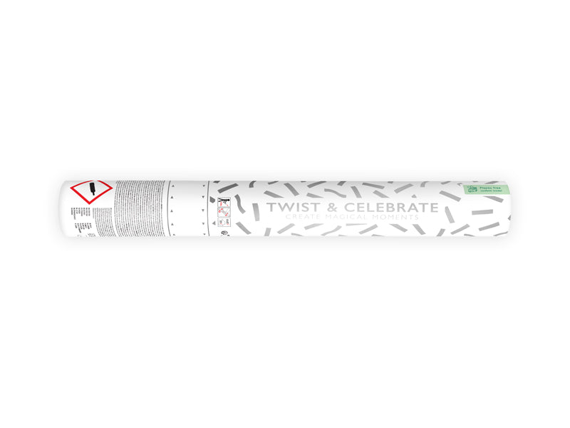 Confetti cannon, silver - Teminis.lt