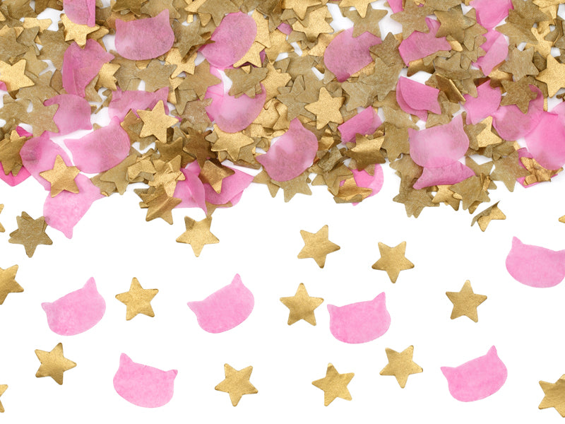 Confetti cannon, stars and cat-shaped confetti - Teminis.lt