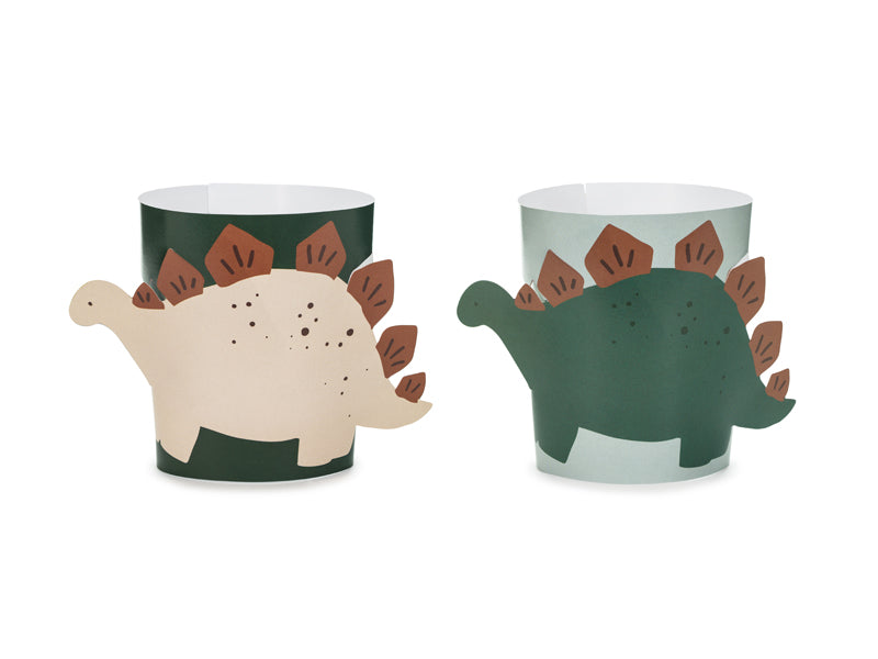 Cup sleeves Dinosaur, mix (1 pkt / 6 pc.) - Teminis.lt