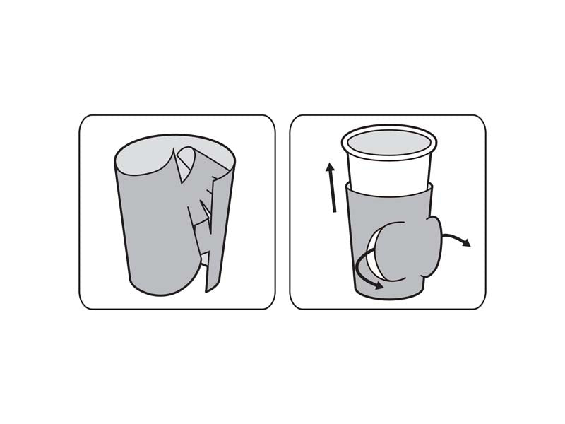 Cup sleeves Dinosaur, mix (1 pkt / 6 pc.) - Teminis.lt