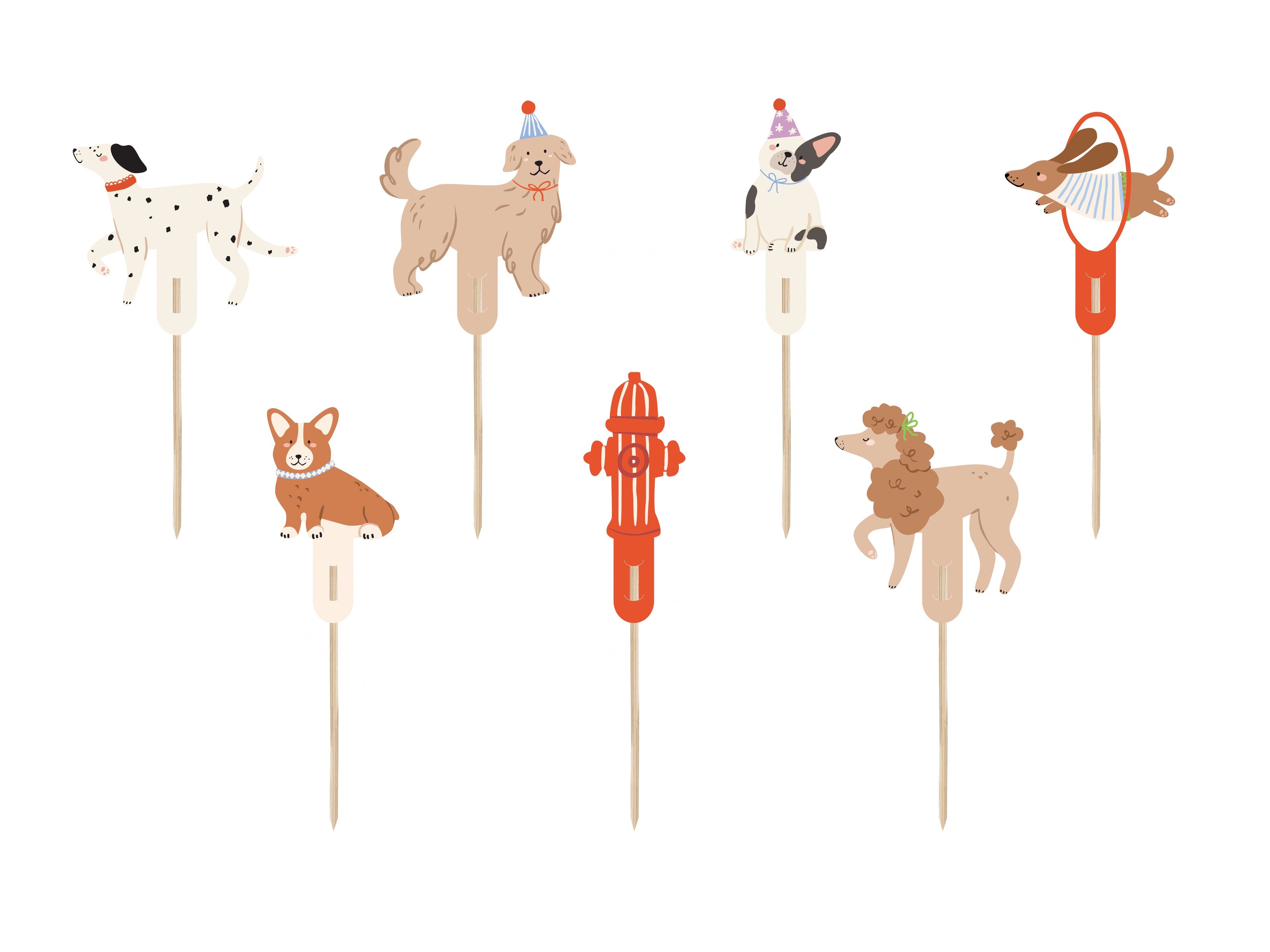 Cupcake toppers Dogs - Teminis.lt