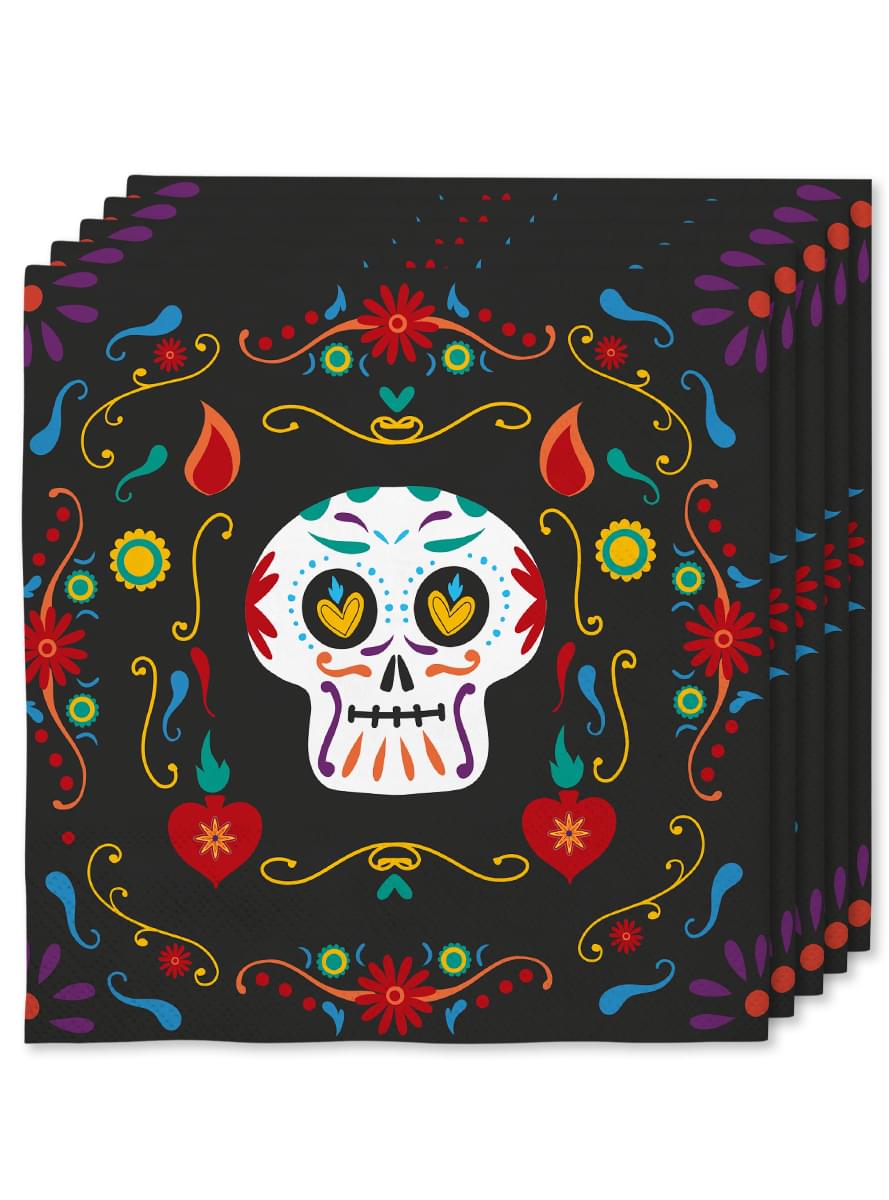Day of the Dead Catrina Napkins Teminis.lt