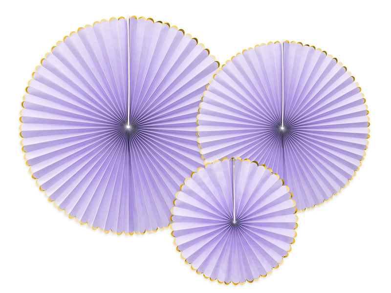 Decorative Rosettes Yummy, light lilac (1 pkt / 3 pc.) - Teminis.lt