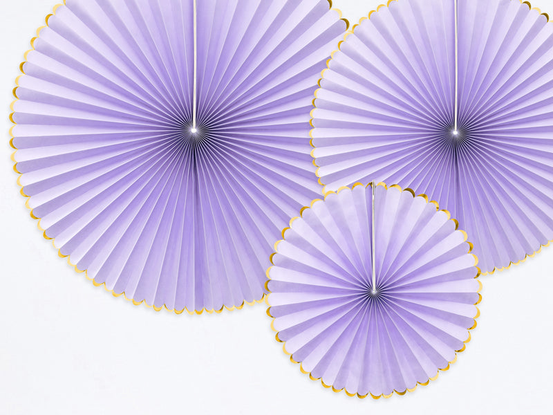 Decorative Rosettes Yummy, light lilac (1 pkt / 3 pc.) - Teminis.lt