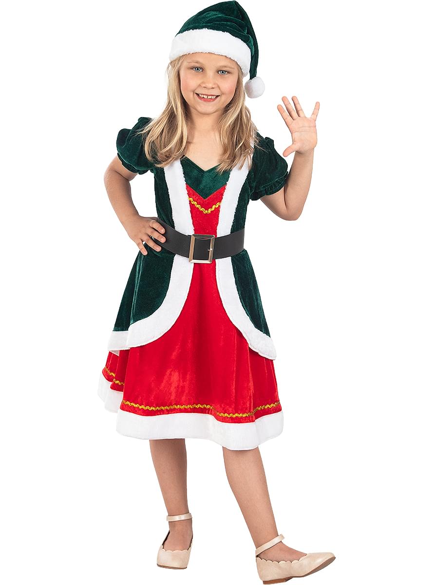 Christmas Elf Costume for Girls - Deluxe Holiday Outfit Teminis.lt
