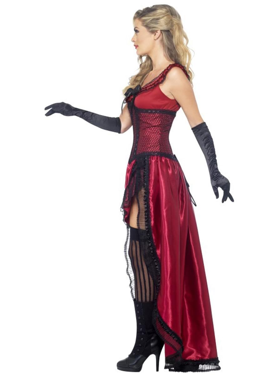 Deluxe Red Saloon Gal Adult Costume - Teminis.lt