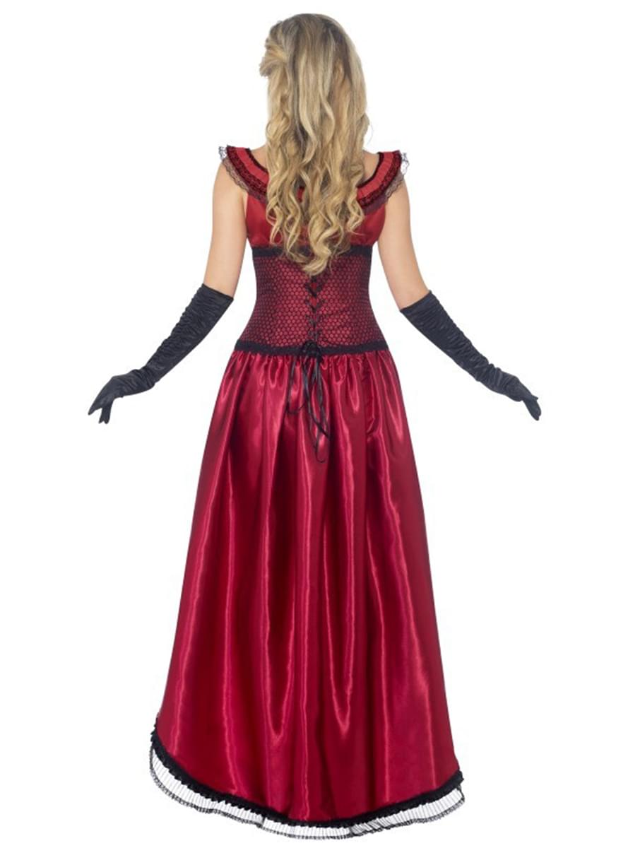Deluxe Red Saloon Gal Adult Costume - Teminis.lt