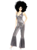 70's Disco Diva Jumpsuit Costume for Women Party Teminis.lt