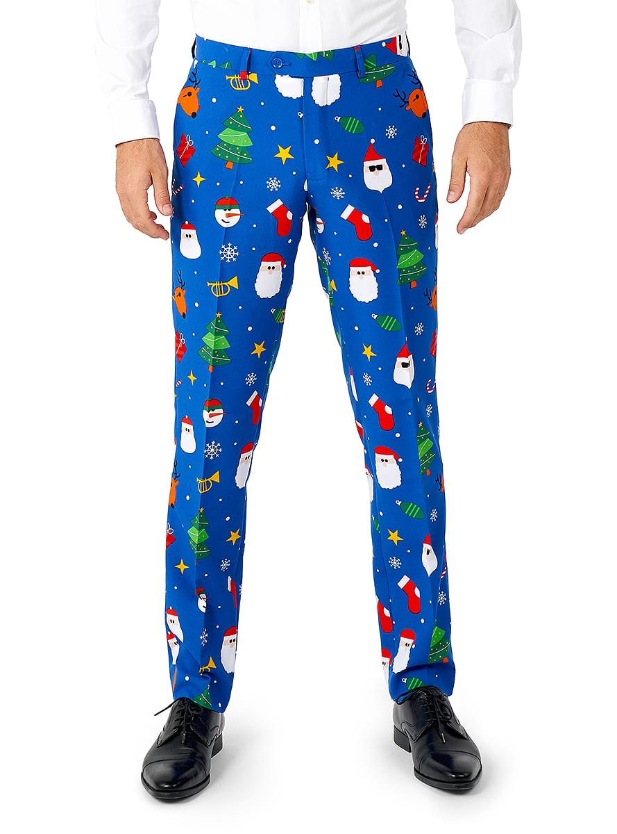 Festivity Blue Christmas Suit – Men's Holiday Party Outfit Teminis.lt